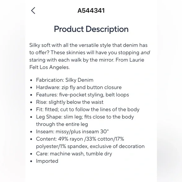 Laurie Felt Light Blue silky denim easy skinny Jeans - Picture 7 of 8